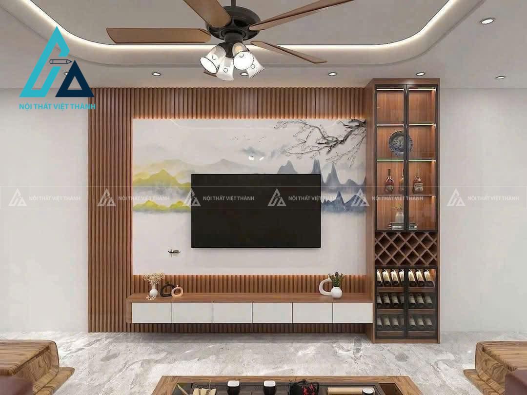 Kệ tivi tích hợp tủ rượu