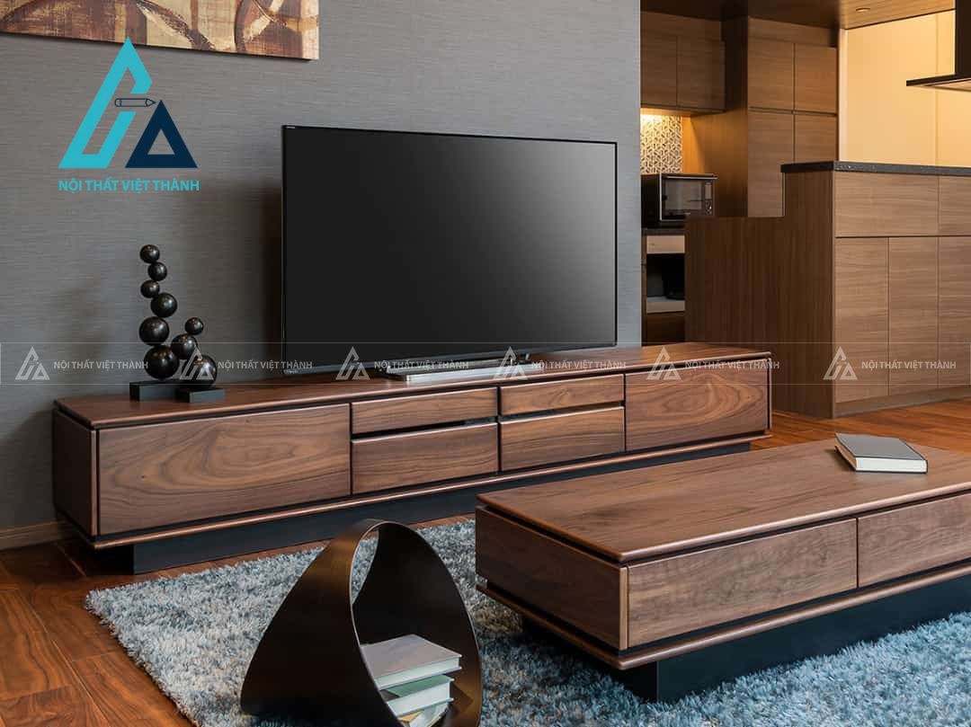 Kệ tivi gỗ tự nhiên bền, đẹp