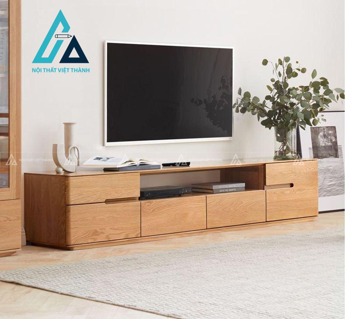 Kẹ tivi gỗ tự nhiên  phù hợp xu hướng