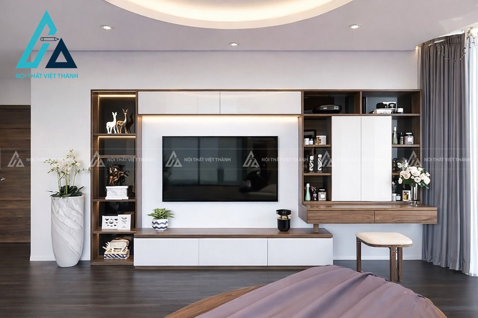 Lựa chọn chất liệu phù hợp đảm bảo hài hoà cho phòng khách