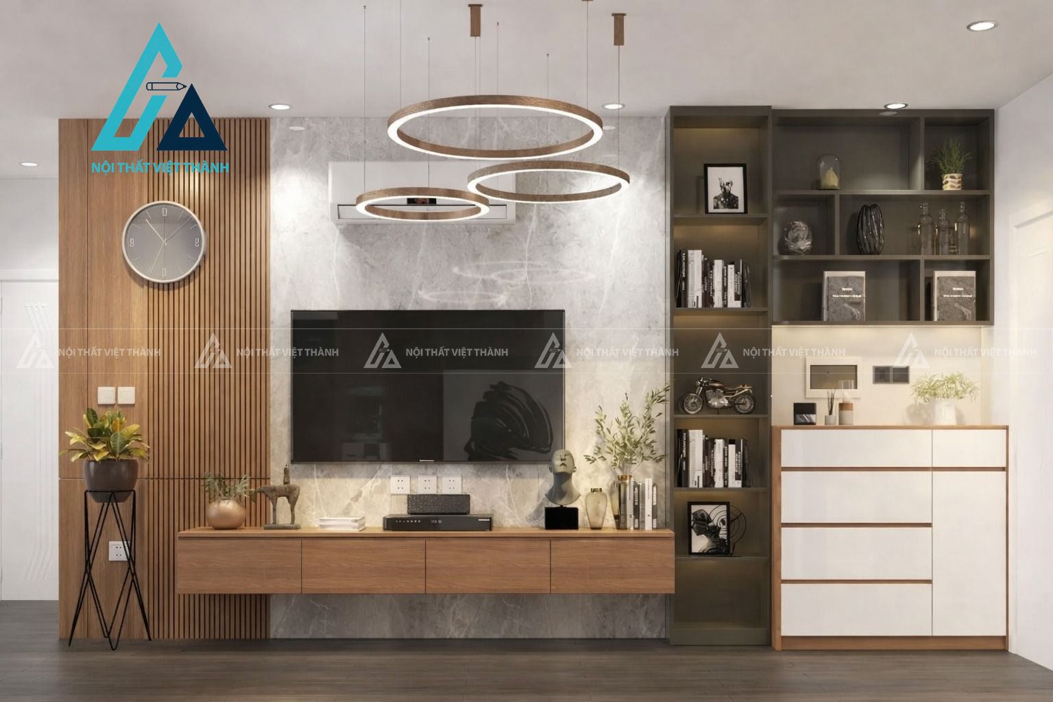 Sự kết hợp giữa cốt gỗ và lớp phủ giúp tăng độ bền và tính thẩm mỹ