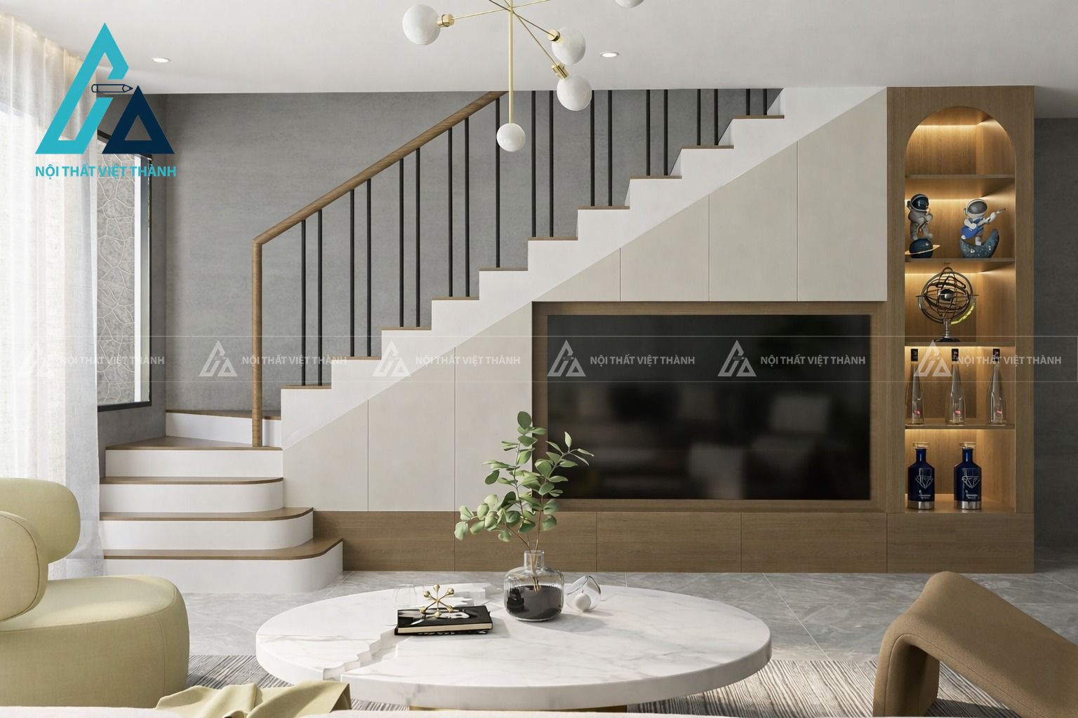 Kệ tivi cho phòng khách nhà phố