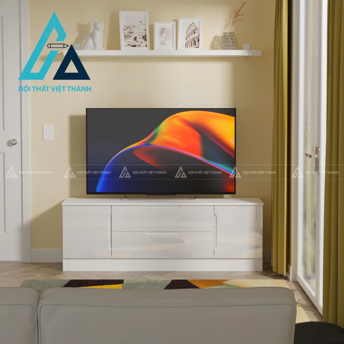 Kệ Tivi Gỗ Công Nghiệp Thiết Kế Hiện Đại Tăng Tính Thẩm Mỹ