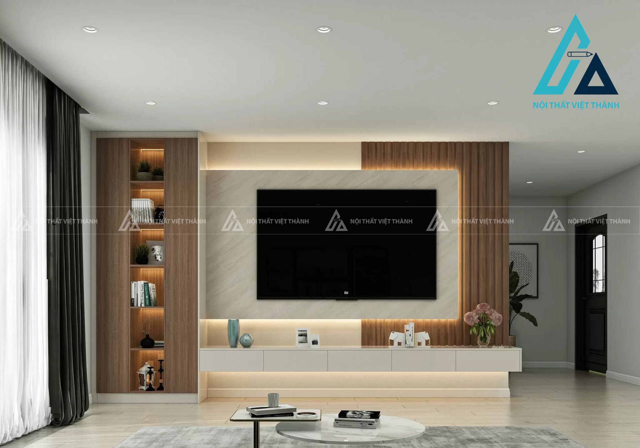 Kệ tivi gỗ công nghiệp đa năng thông minh