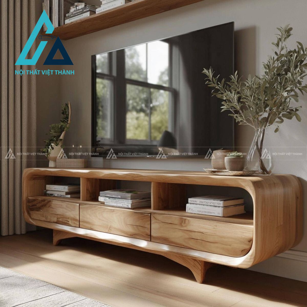 Kệ tivi gỗ tự nhiên đa dạng mẫu mã