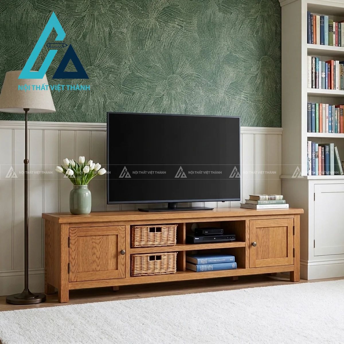 Kệ Tivi Gỗ Tự Nhiên Phong Cách Hiện Đại Tối Ưu Không Gian