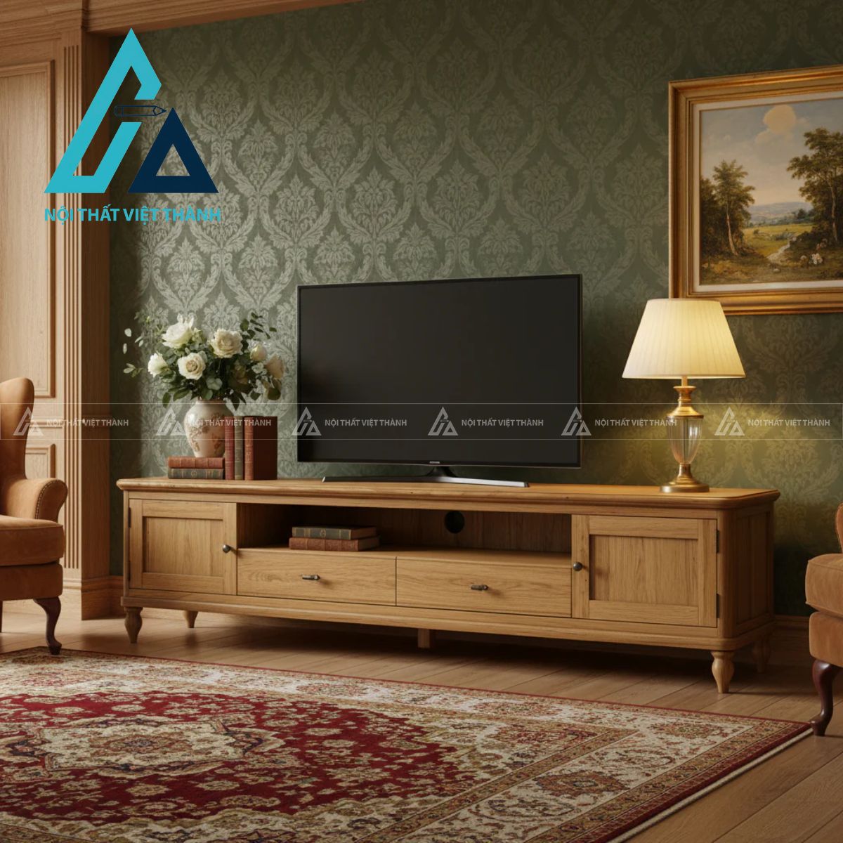 Kệ Tivi Gỗ Tự Nhiên Đẹp Thanh Lịch Phong Cách Hiện Đại
