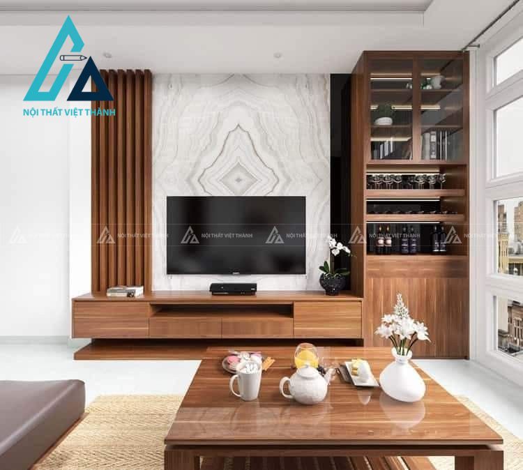 Kệ tivi gỗ tự nhiên độ bền cao