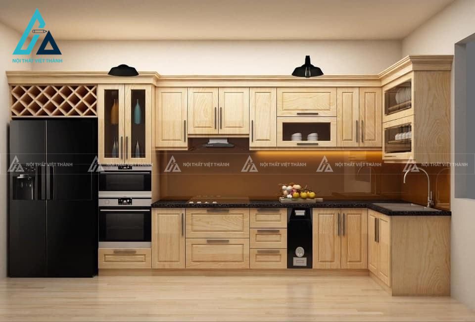 Lựa chọn tủ bếp gỗ tự nhiên cao cấp 