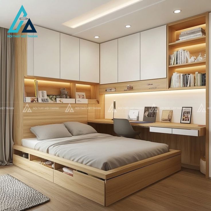 Kệ sách âm tường  tối đa cho không gian nhỏ
