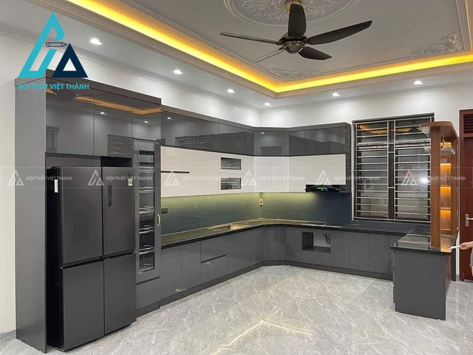 Nội thất nhà bếp tone xám