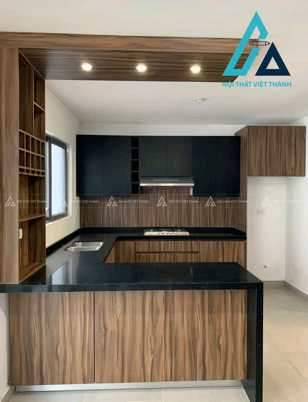 Nội thất nhà bếp vân gỗ