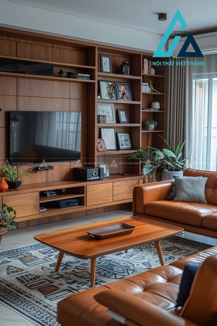 Nội thất phòng khách tone trầm