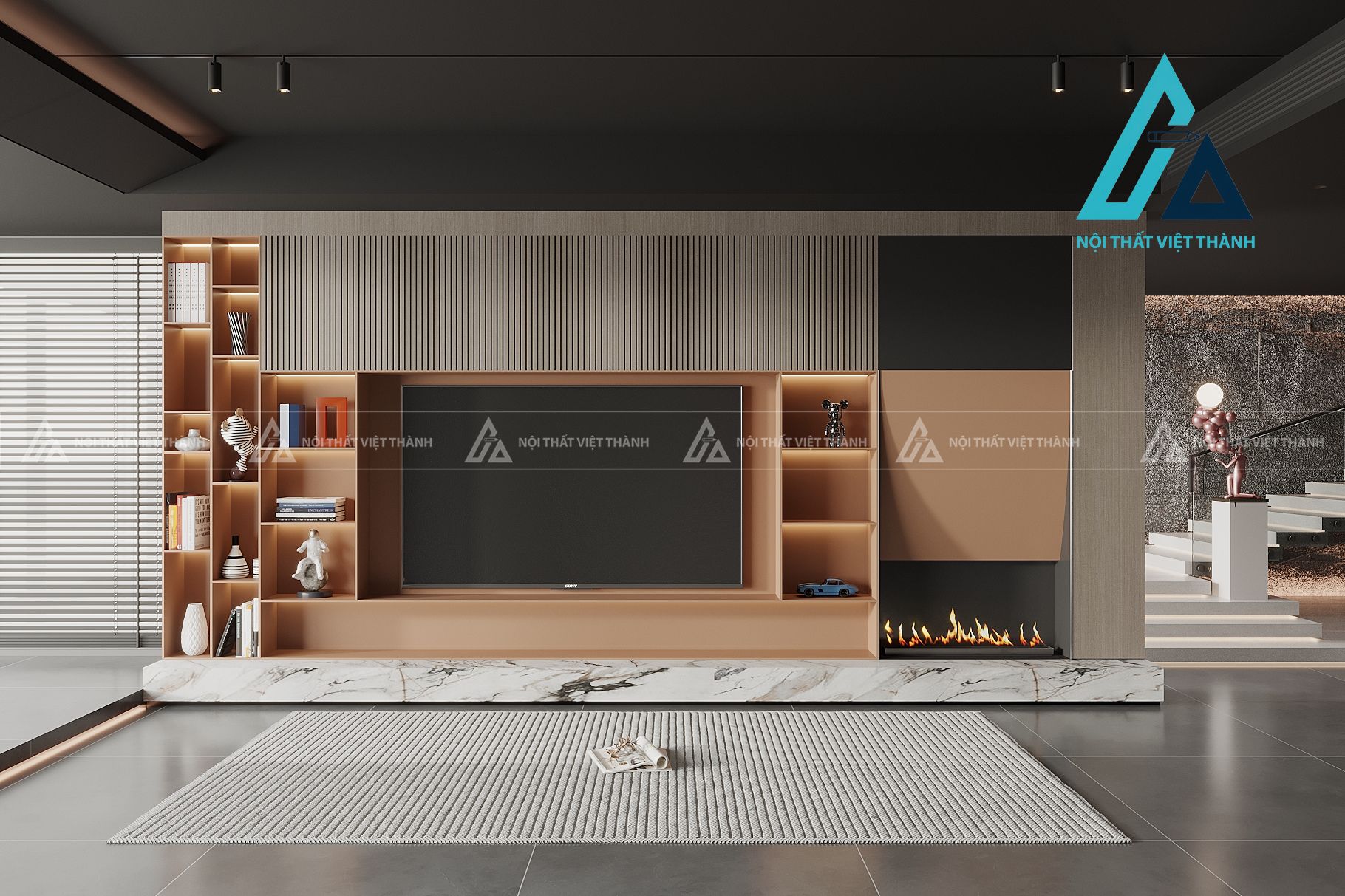 Mãu nội thất phòng khách cho chung cư cao cấp