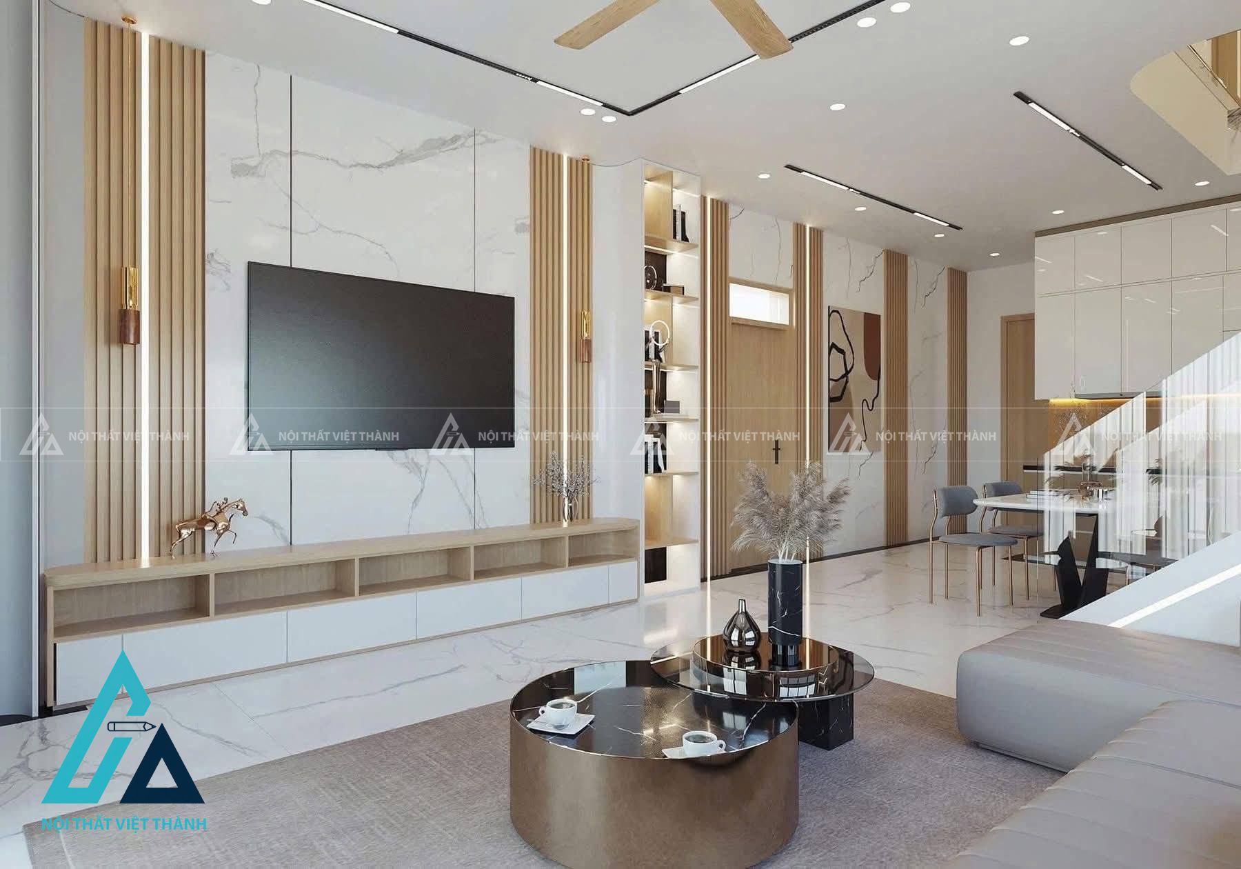 Chọn chất liệu phù hợp cho nội thất phòng khách