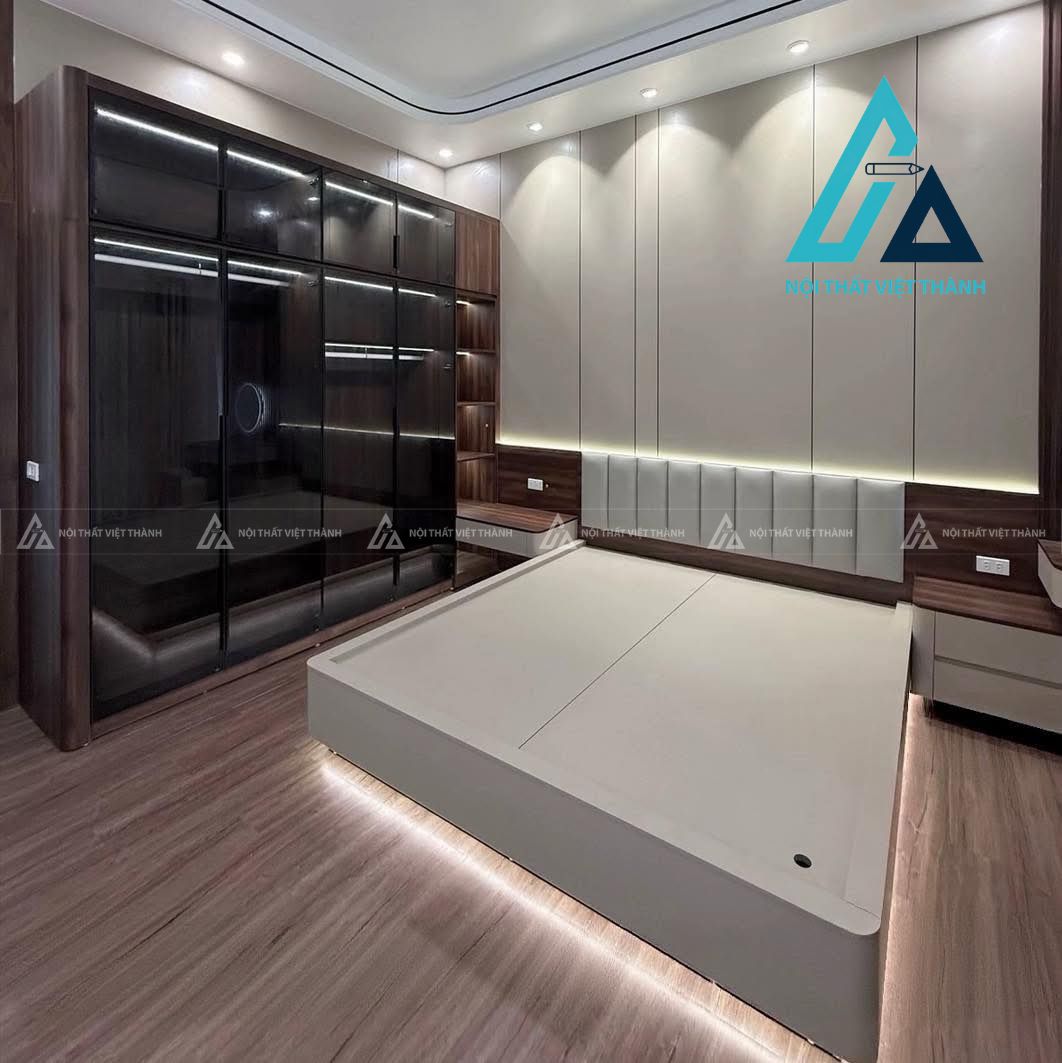 Thi công nội thất phòng ngủ đã hoàn thiện