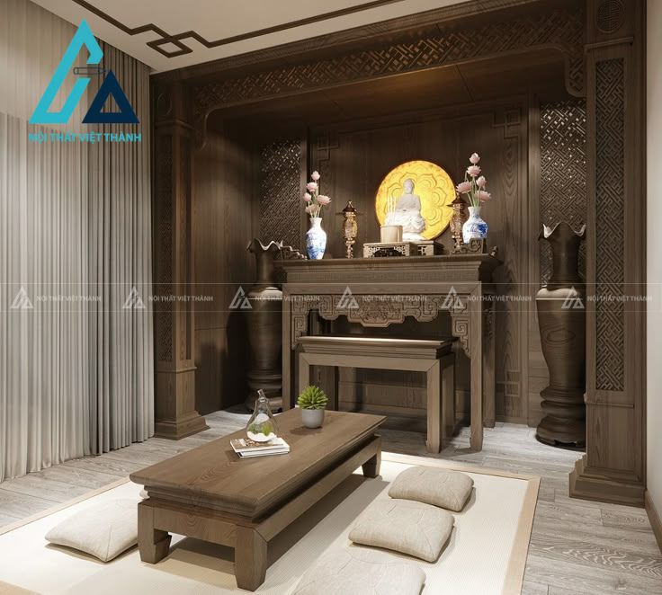 Lựa chọn vật liệu phù hợp cho phòng thờ