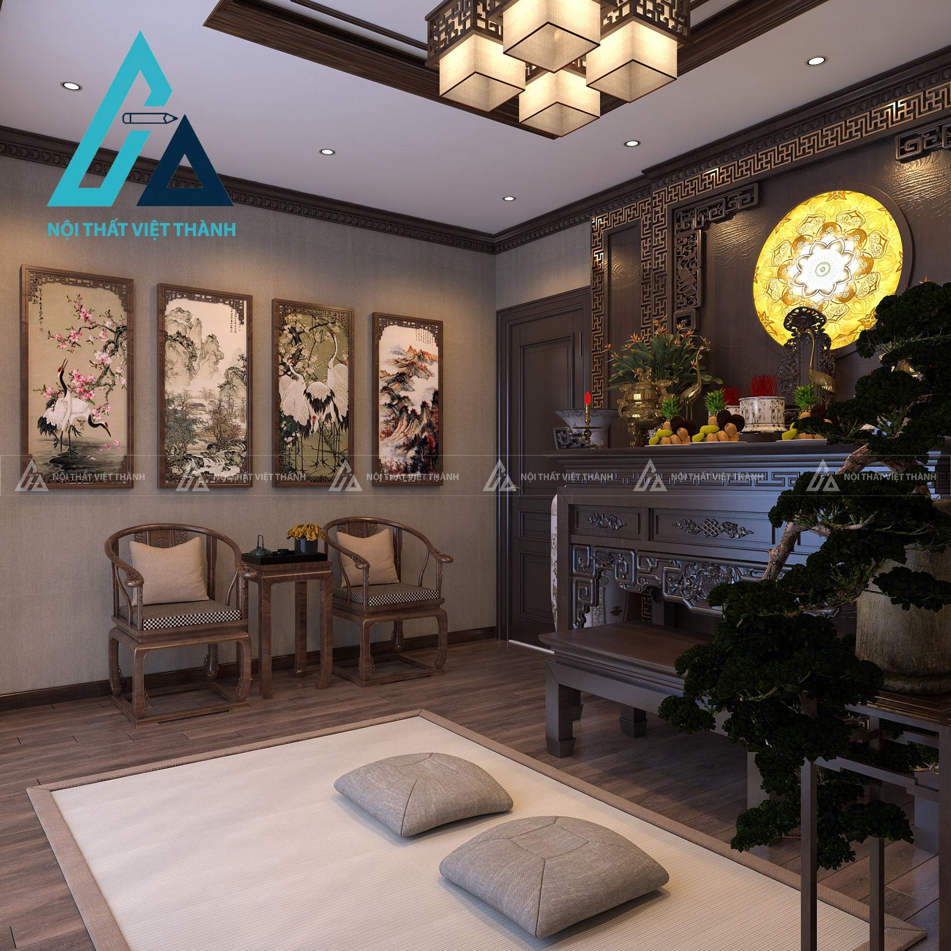 Những loại nội thất phòng thờ nào phổ biến?