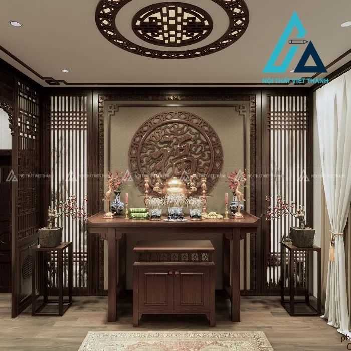 Chọn kích thước, kiểu dáng phòng thờ phù hợp