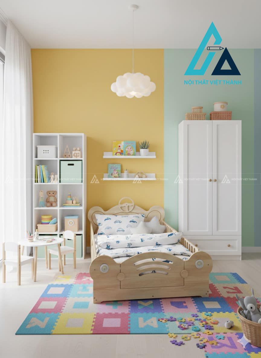 Mẫu nội thất trẻ em tươi sáng
