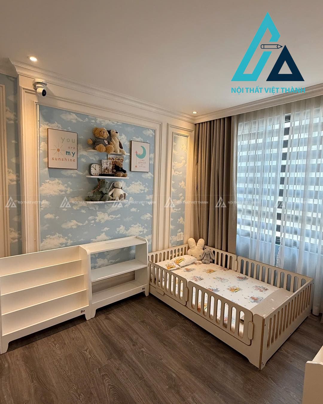 Nội thất trẻ em tone xanh dương