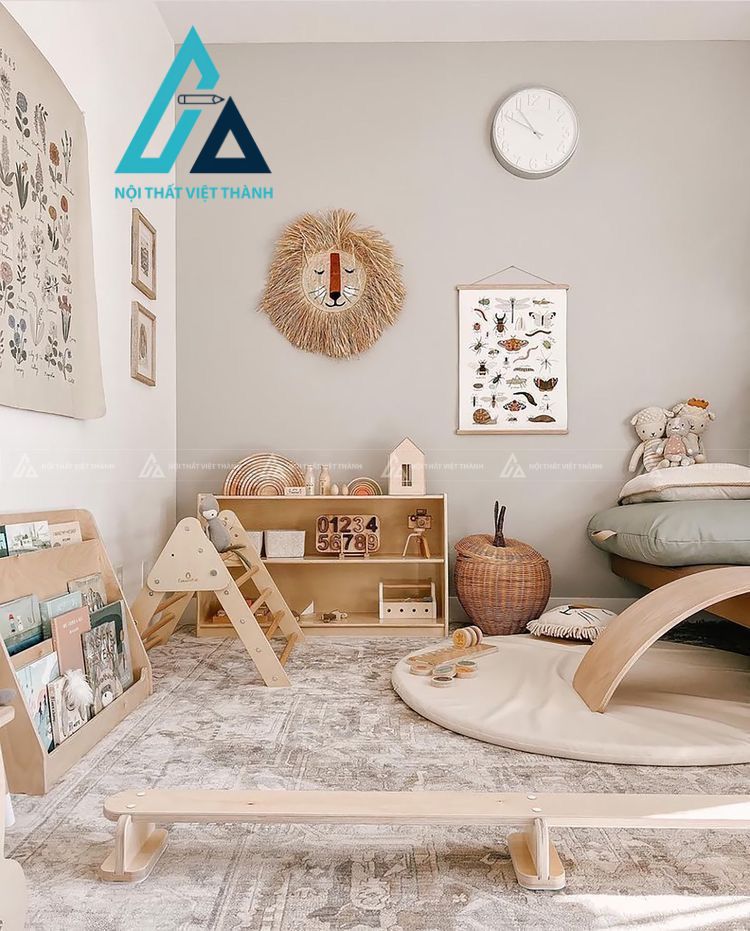 Nội thất trẻ em tone be nhẹ nhàng