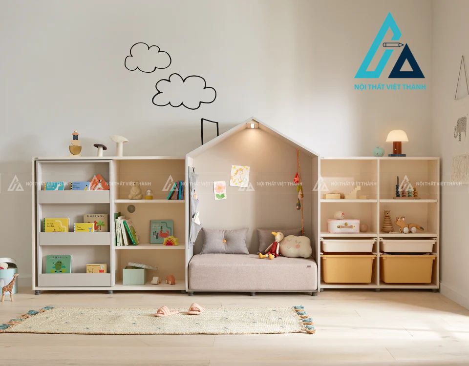 Nội thất trẻ em đơn giản, gọn gàng