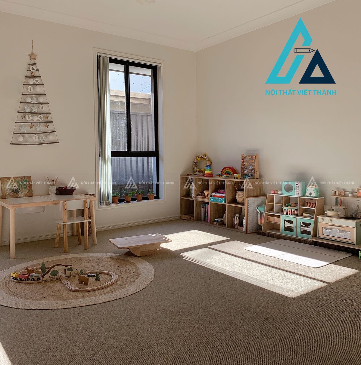 Nội thất trẻ em kết hợp giữa học tập và vui chơi