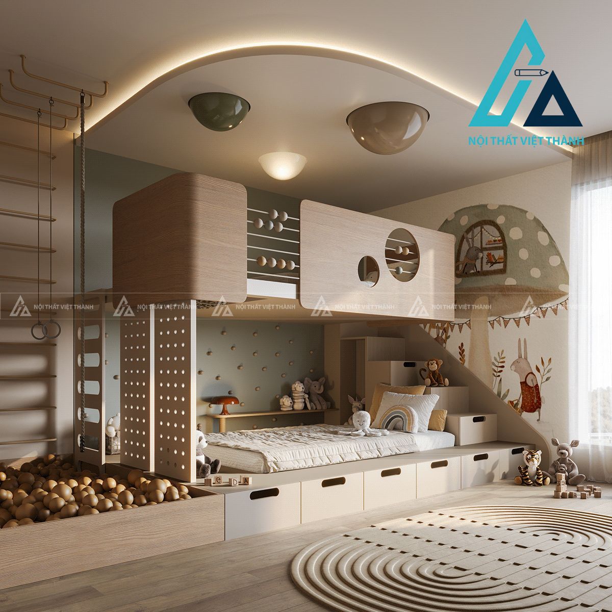 Nội thất trẻ em giường tầng hiện đại