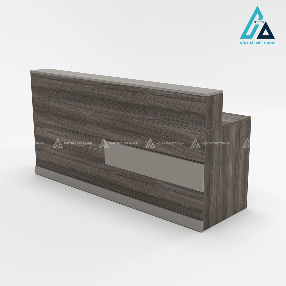 Quầy lễ tân văn phòng màu gỗ tối đẳng cấp 1