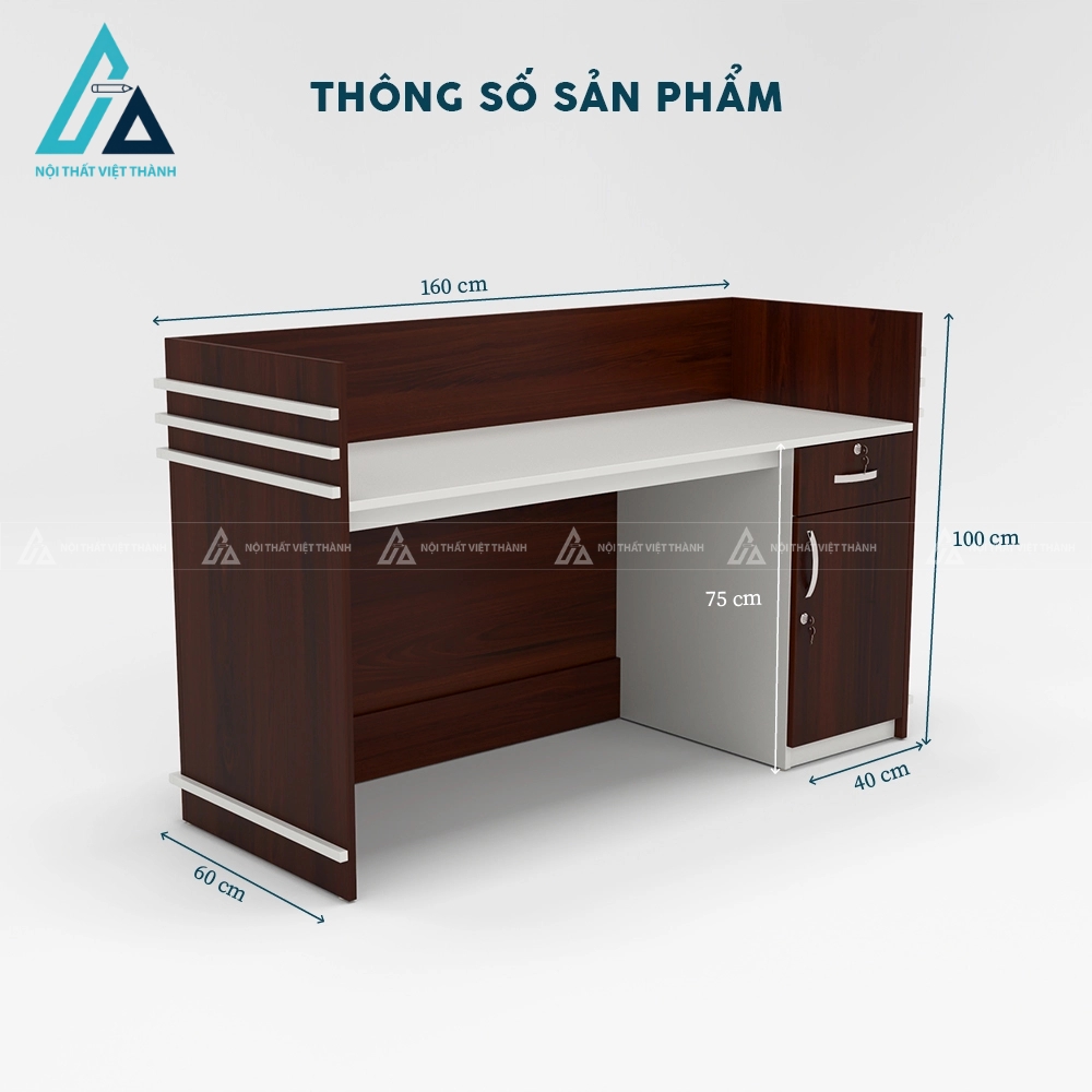 Quầy lễ tân cổ điển thiết kế đường phào chỉ tinh tế 3