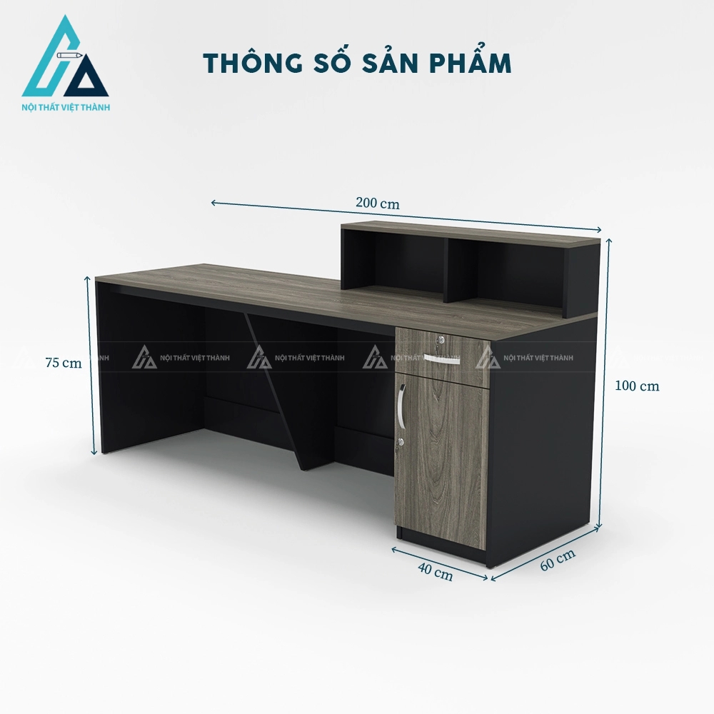 Quầy lễ tân thiết kế đơn giản thanh lịch 3