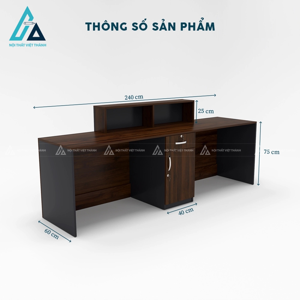 Quầy lễ tân thiết kế đối xứng tinh tế đẳng cấp 3