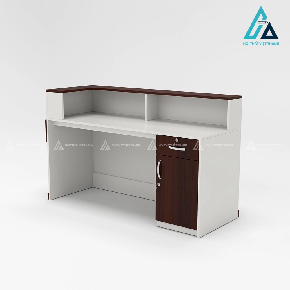 Quầy lễ tân phối màu đối lập tinh tế thanh lịch 3