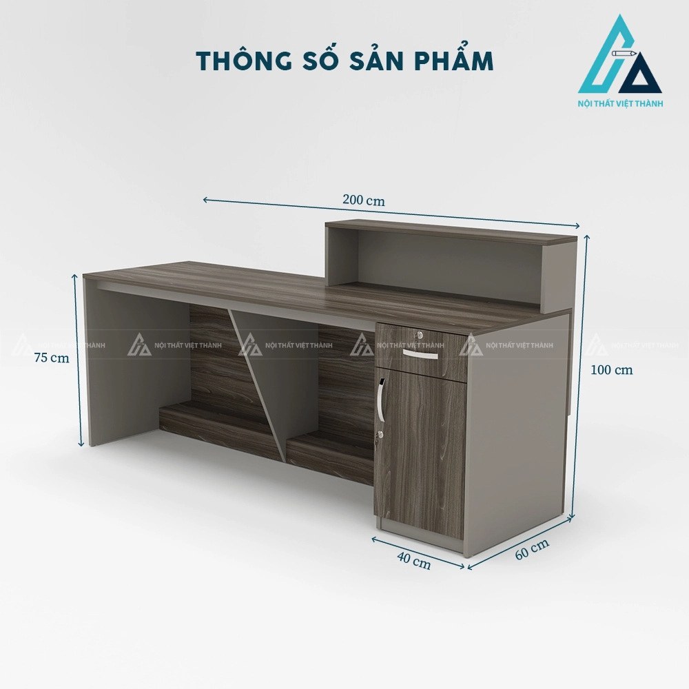 Quầy lễ tân hiện đại thiết kế phong cách tối giản 3
