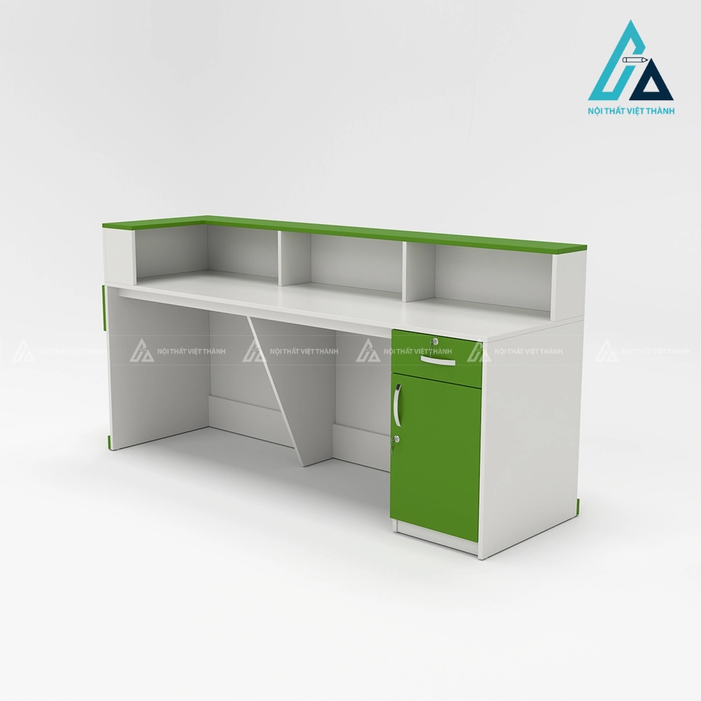 Quầy lễ tân đẹp phối màu đơn sắc tối giản 3