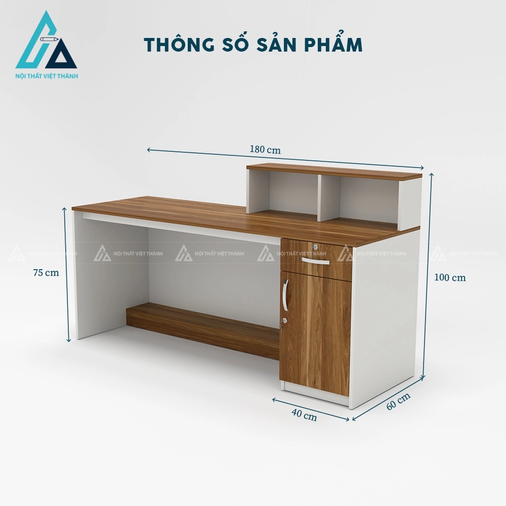 Quầy lễ tân cách điệu hình mũi tên độc đáo 4