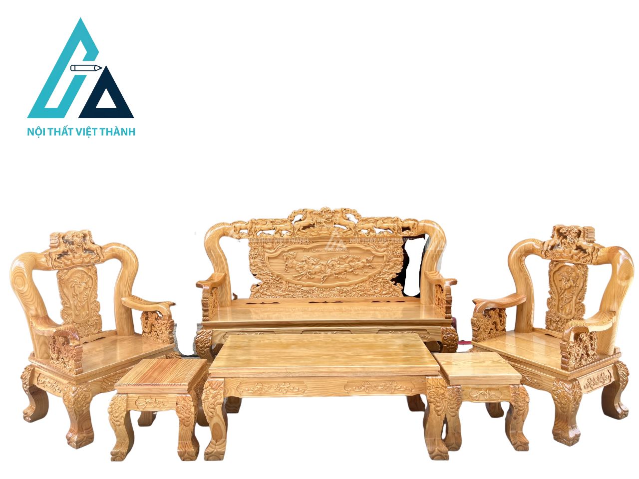 Salon gỗ long phượng truyền thống