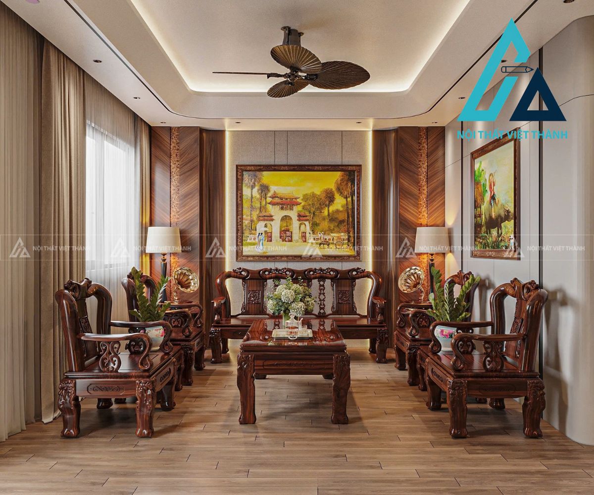 Salon Gỗ Tự Nhiên Phong Cách Tối Giản Trang Nhã 1