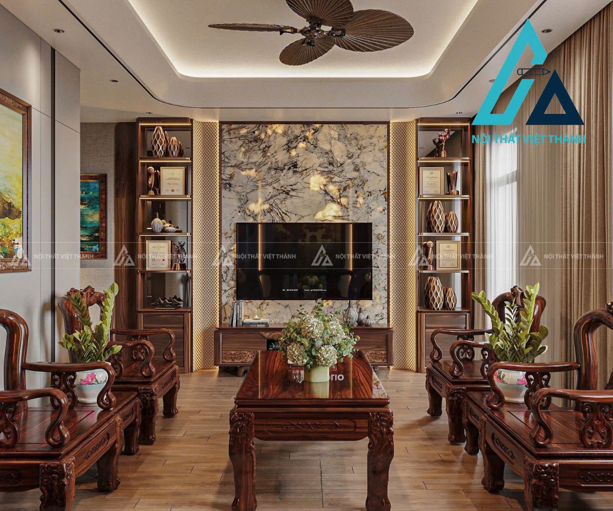 Salon Gỗ Tự Nhiên Phong Cách Tối Giản Trang Nhã
