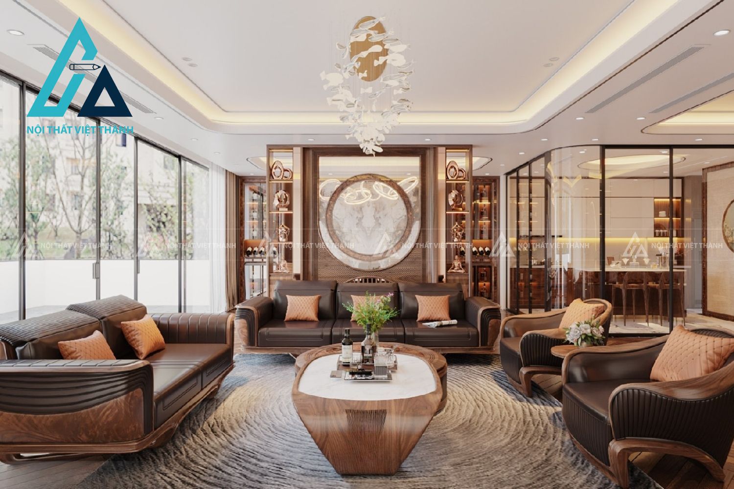 Sofa Gỗ Phòng Khách Đẹp Hiện Đại Nâng Tầm Không Gian Sống