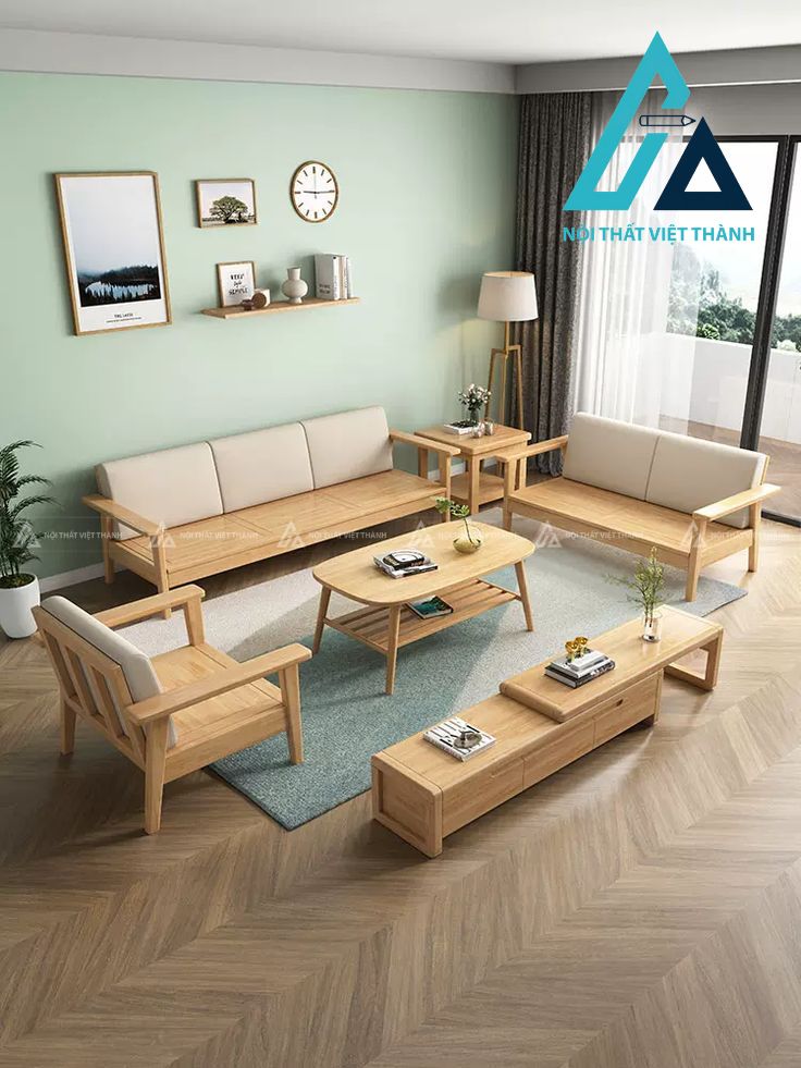 Sofa gỗ hiện đại được sản xuất từ nhiều loại gỗ khác nha