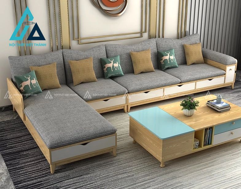 Sofa gỗ hiện đại ngày càng đa dạng về kiểu dáng