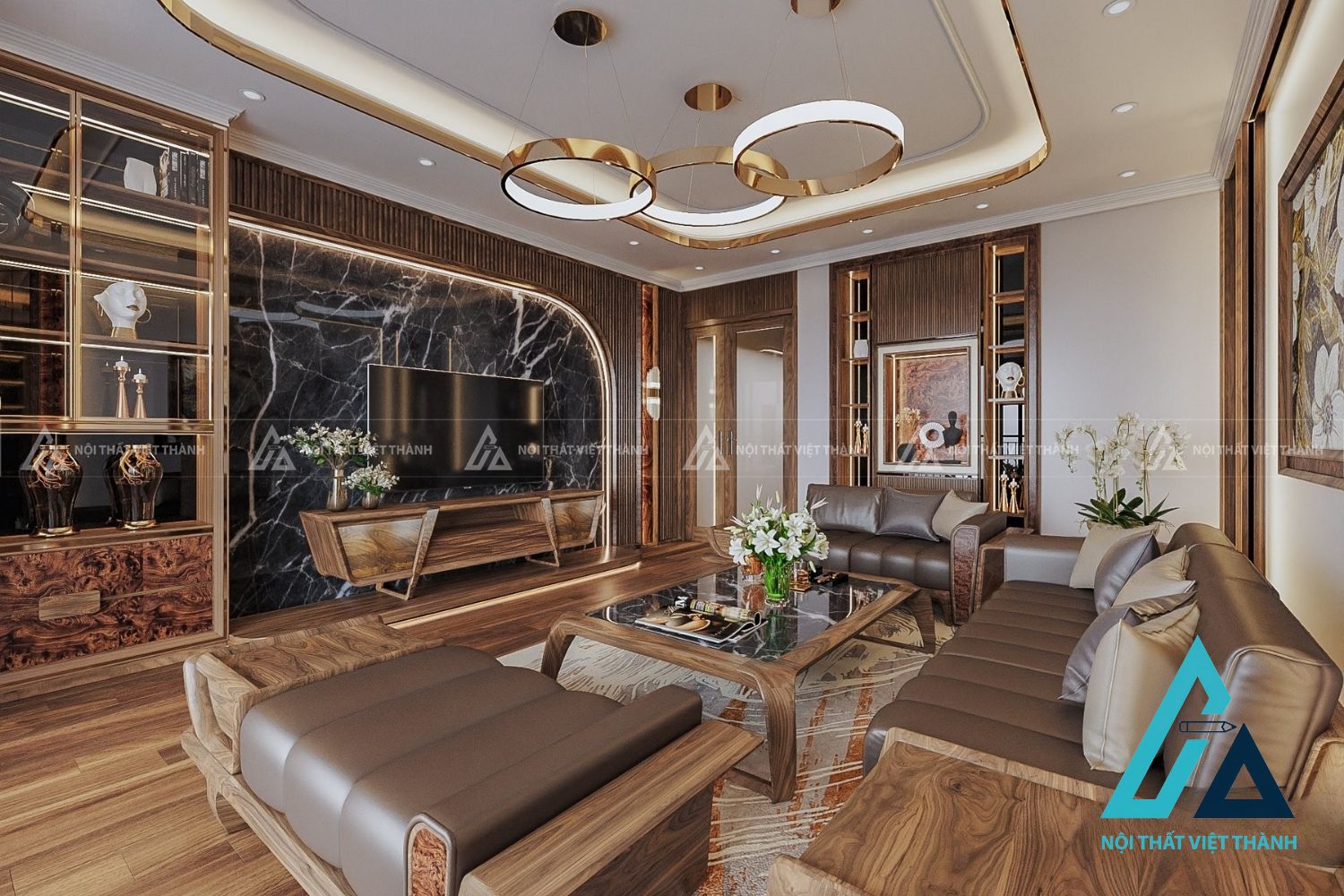 Sofa Gỗ Phòng Khách Sang Trọng Kiểu Dáng Hiện Đại Tinh Tế 1