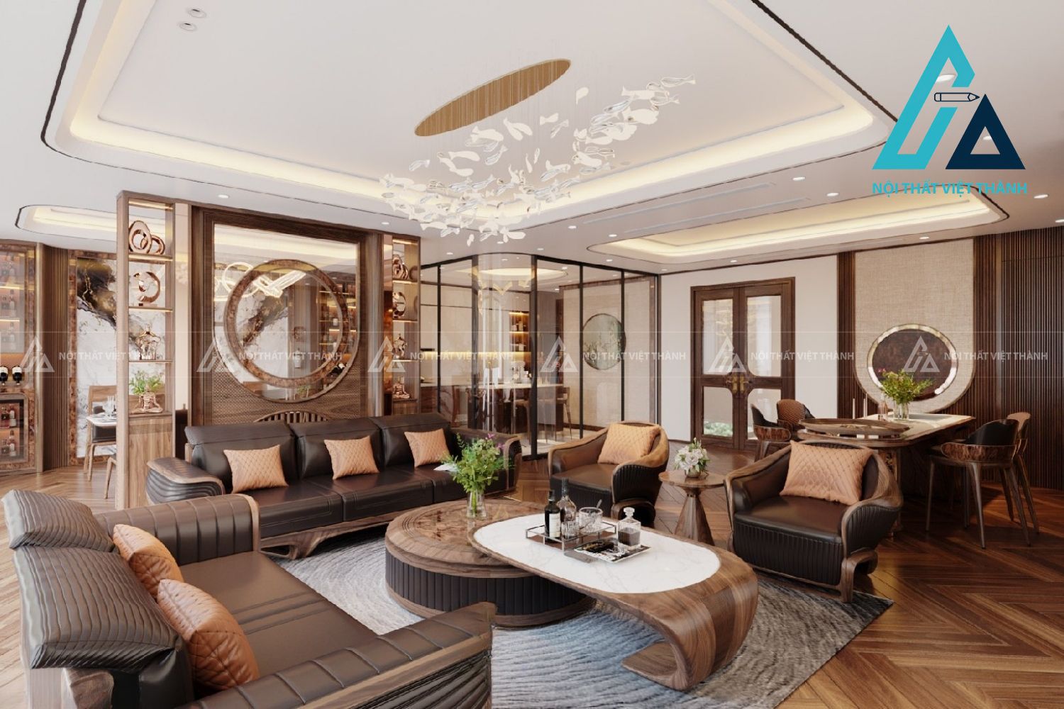 Sofa Gỗ Phòng Khách Đẹp Hiện Đại Nâng Tầm Không Gian Sống 2