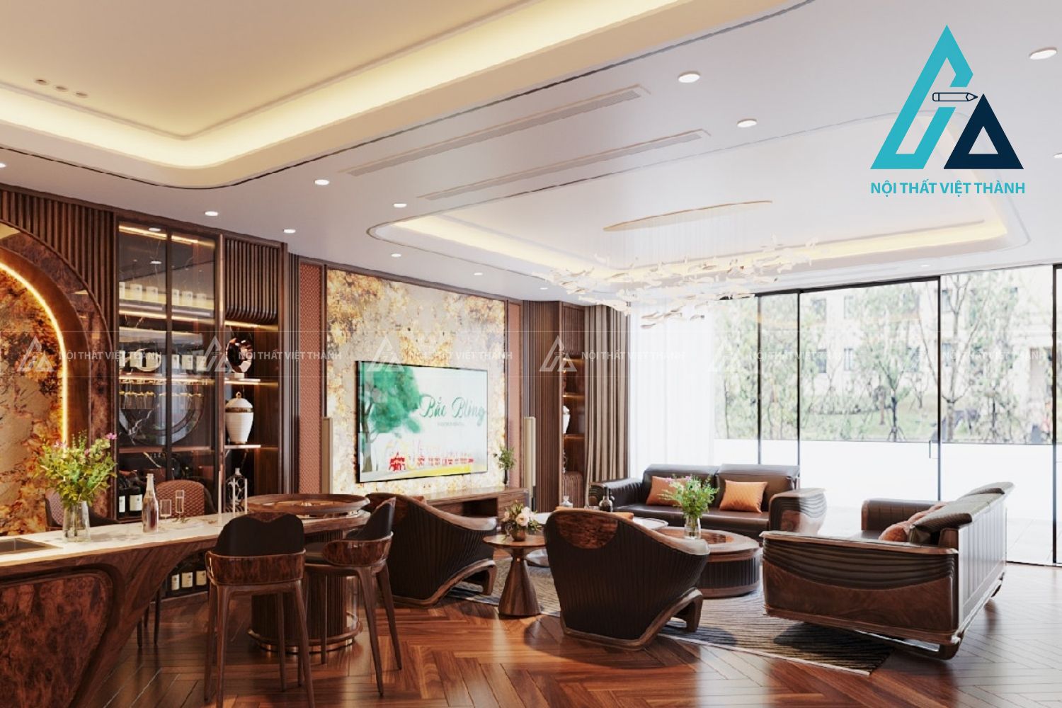 Sofa Gỗ Phòng Khách Đẹp Hiện Đại Nâng Tầm Không Gian Sống 3