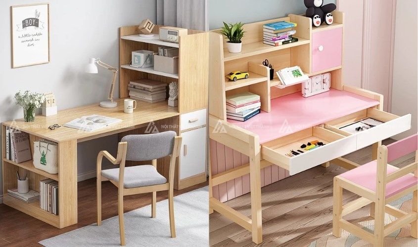 Thiết kế bàn học sinh đẹp, chuẩn khoa học, phù hợp với mọi lứa tuổi