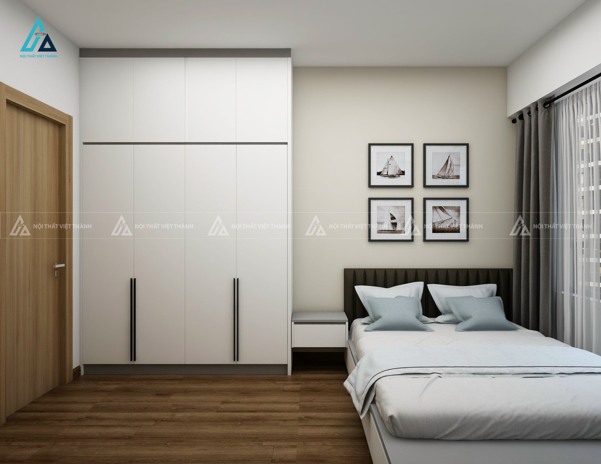 Thiết kế thi công nội thất chung cư căn hộ 2 phòng ngủ bác Văn Tài Cai Lậy Tiền Giang 10