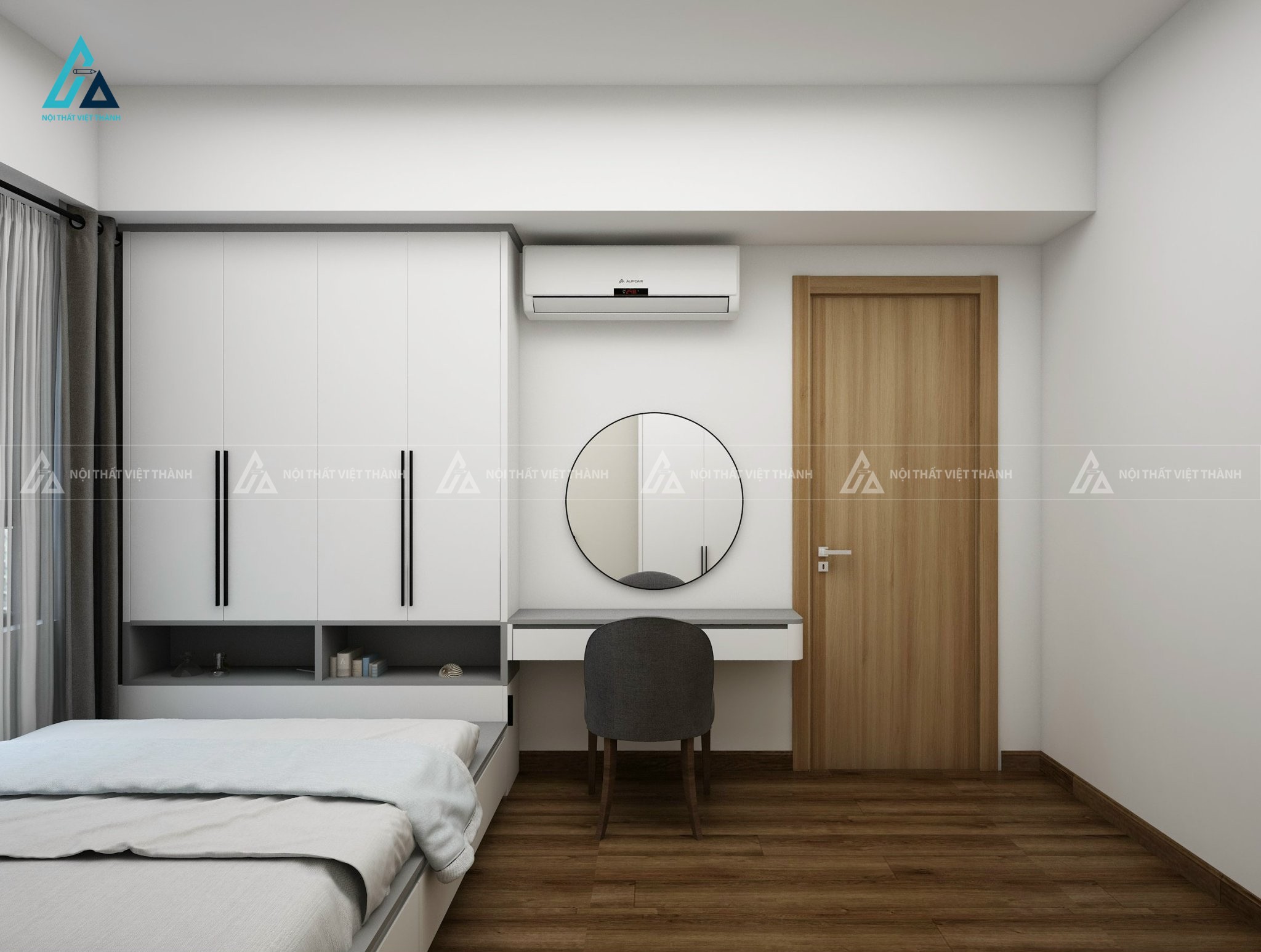 Thiết kế thi công nội thất chung cư căn hộ 2 phòng ngủ bác Văn Tài Cai Lậy Tiền Giang