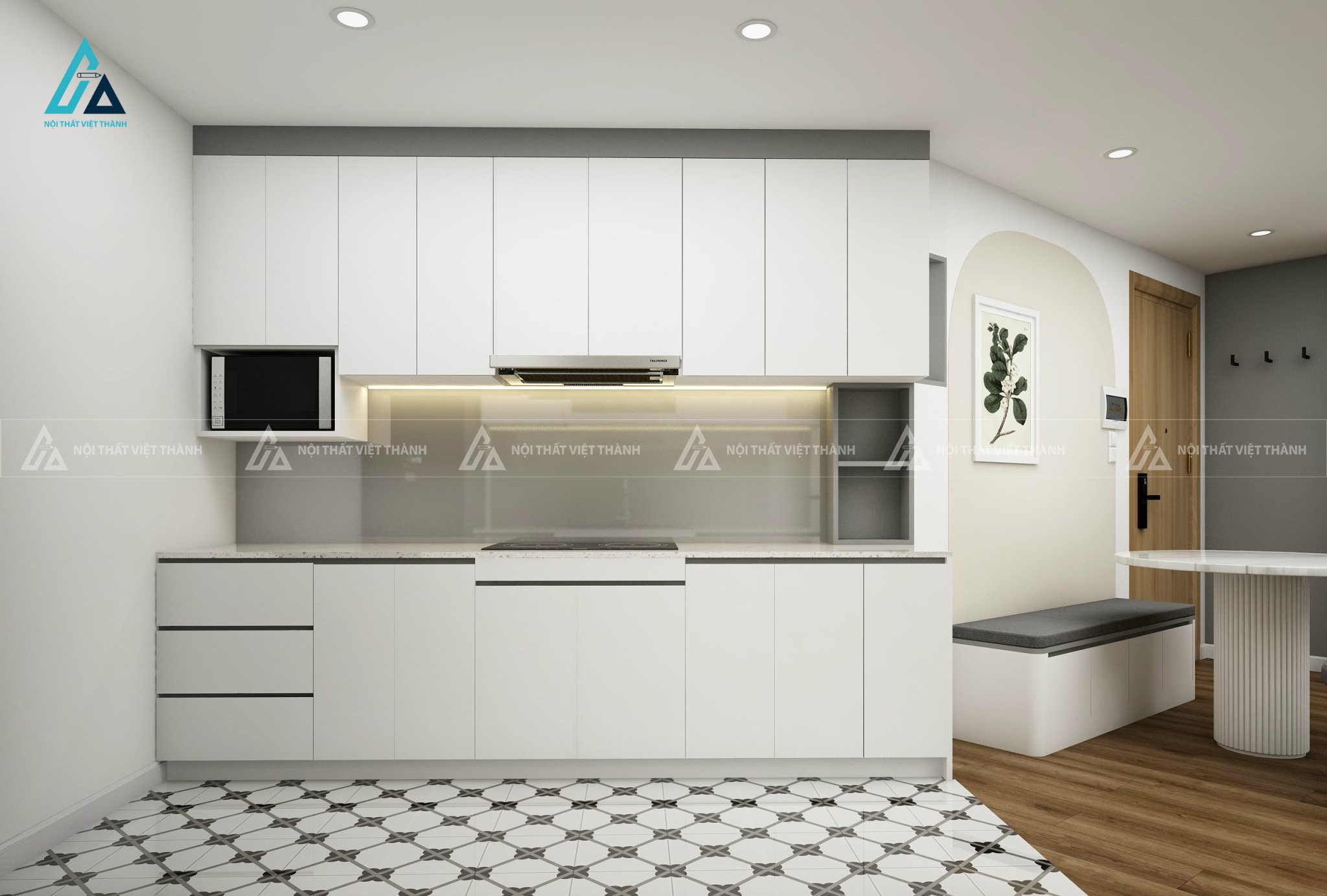 Thiết kế thi công nội thất chung cư căn hộ 2 phòng ngủ bác Văn Tài Cai Lậy Tiền Giang 4
